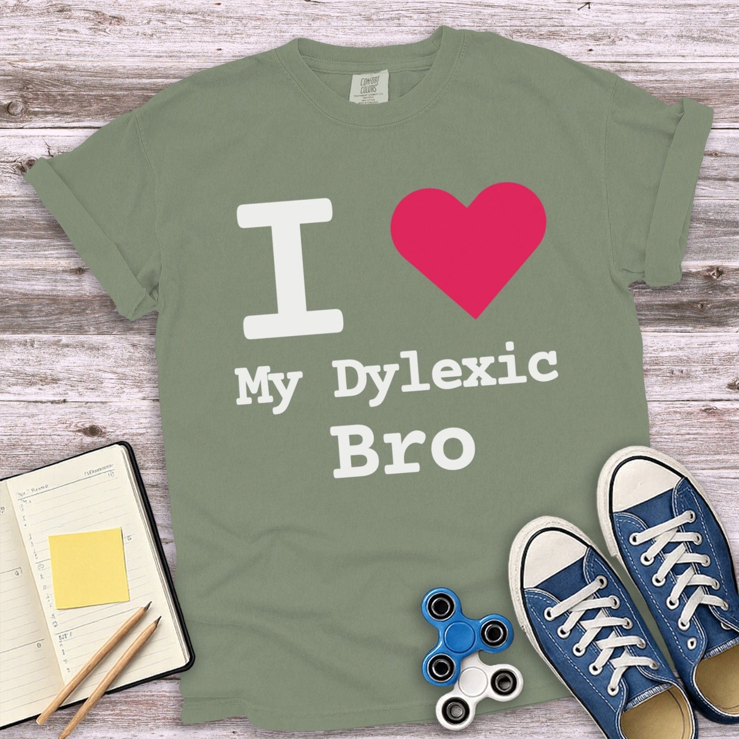 I Love My Dyslexic Bro Graphic T-Shirt product