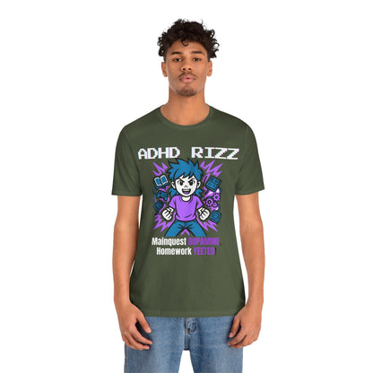 ADHD RIZZ Mainquest DOPAMINE Homework Yeeted Girl Purple | ADHD Tee