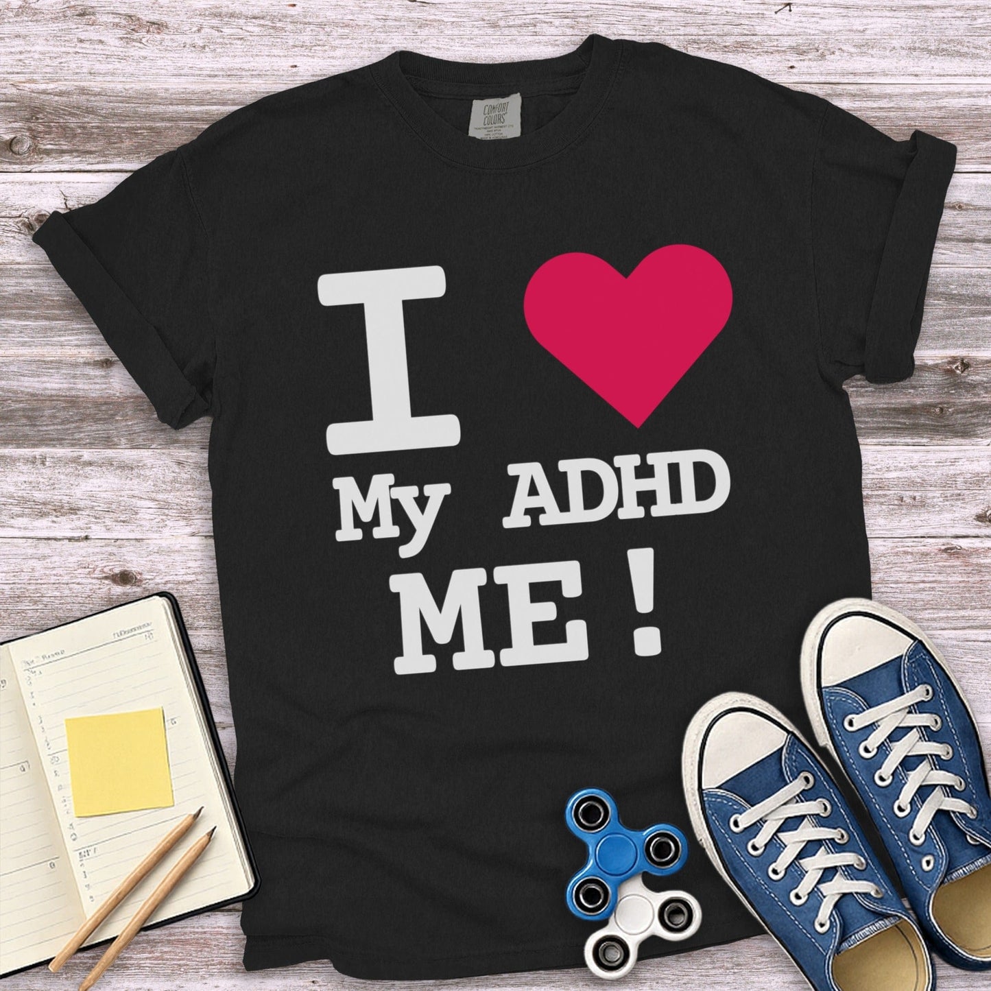 I Love My ADHD ME Heart Statement Shirt product