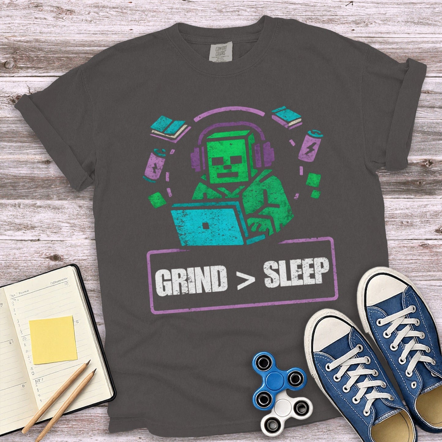 Gamer Robot Grind Greater Than Sleep Shirt product