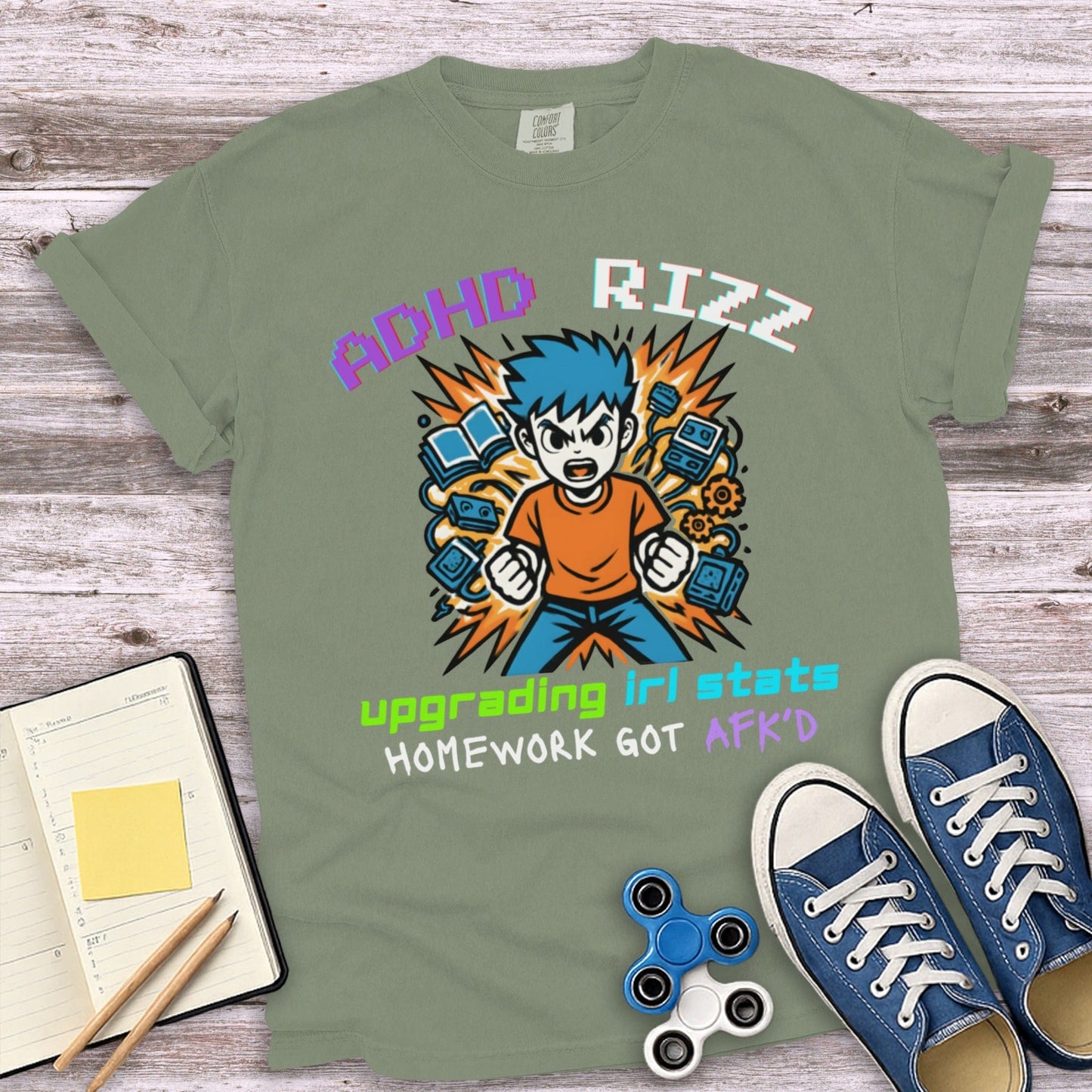 ADHD RIZZ Upgrading IRL Stats Comfortable Shirt product