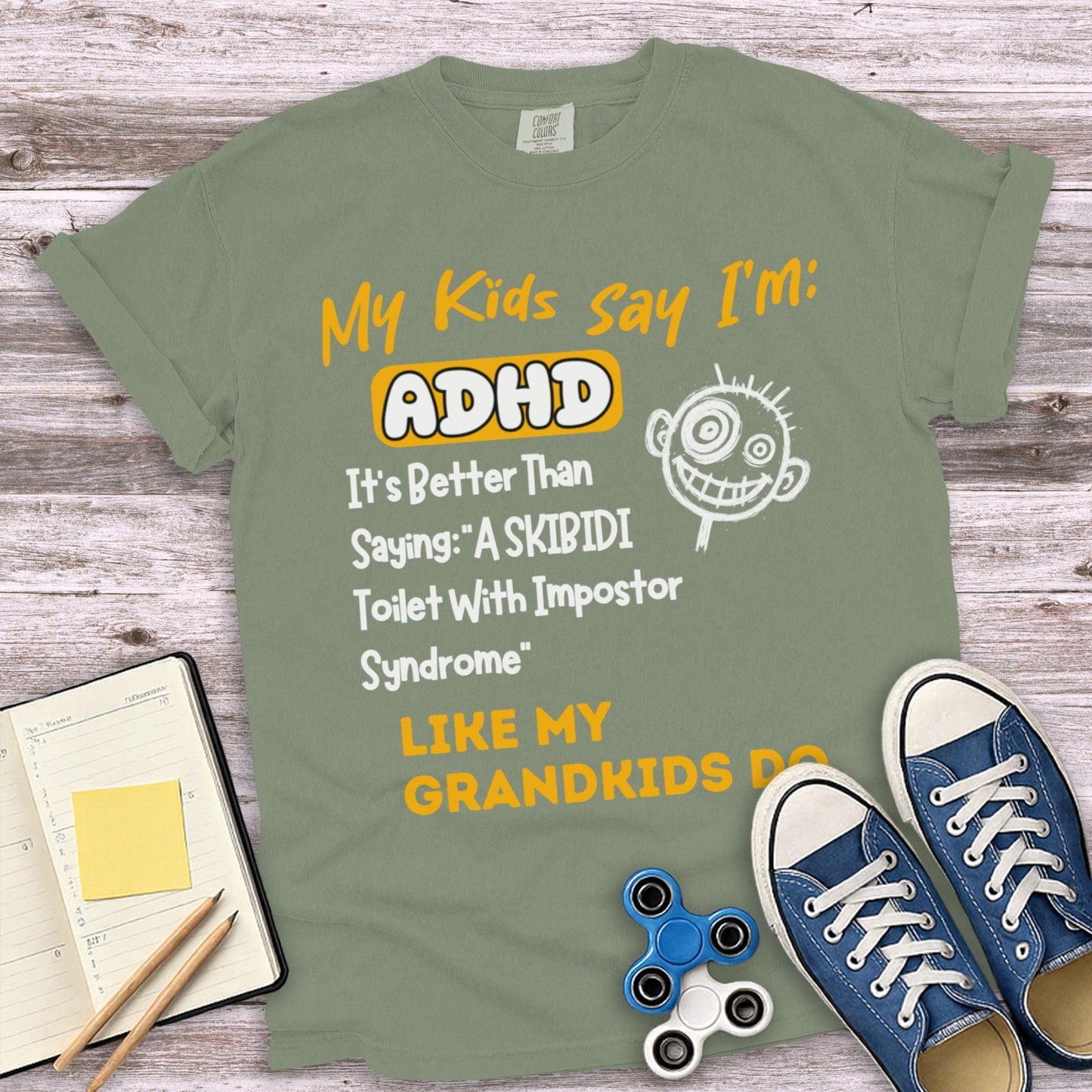 ADHD Impostor Syndrome Funny T-Shirt Product Type