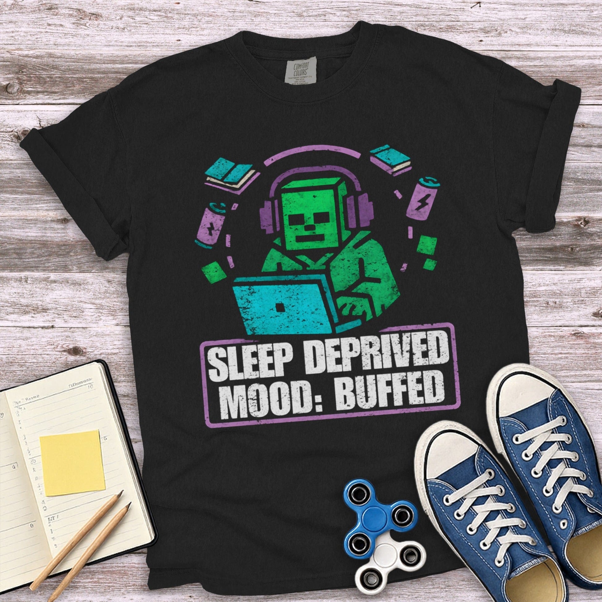 Sleep Deprived Mood Buffed Graphic T-shirt product