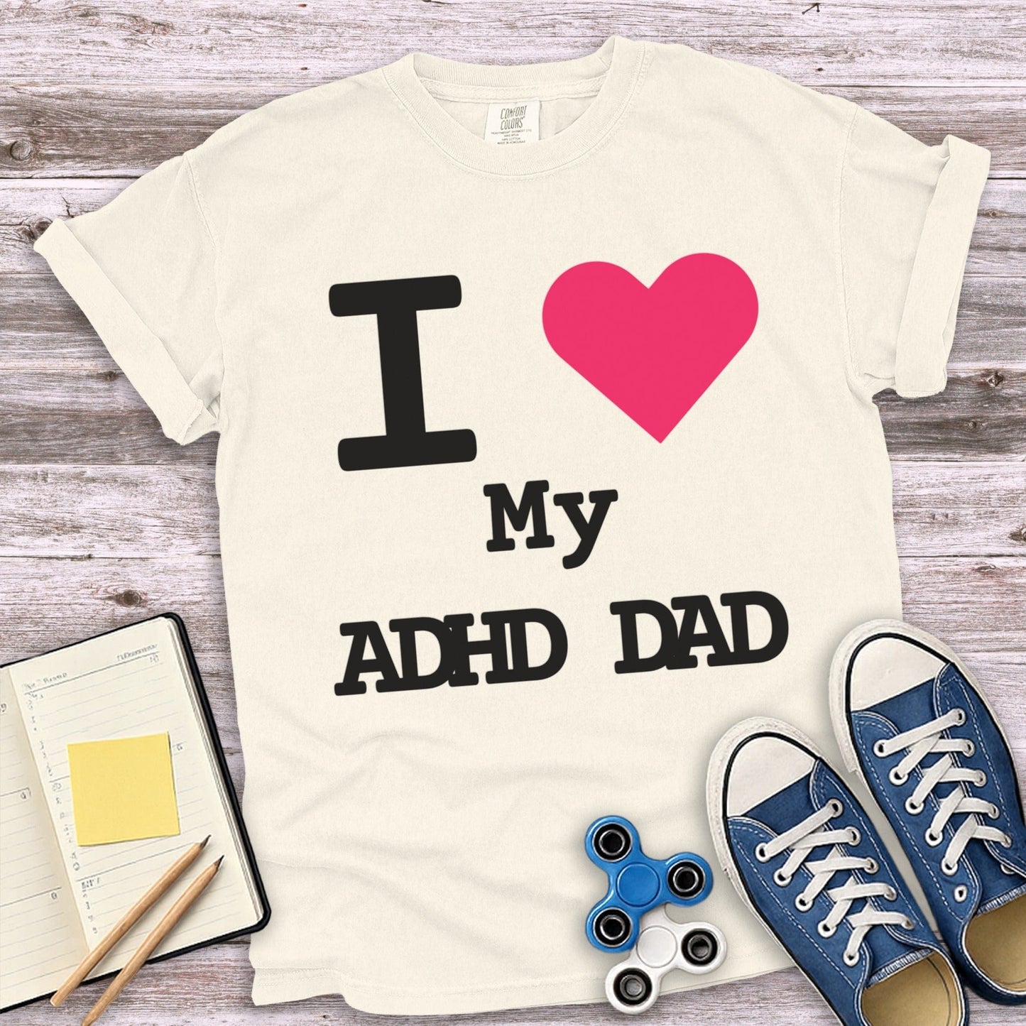 I Love My ADHD Dad Graphic Print T-shirt product