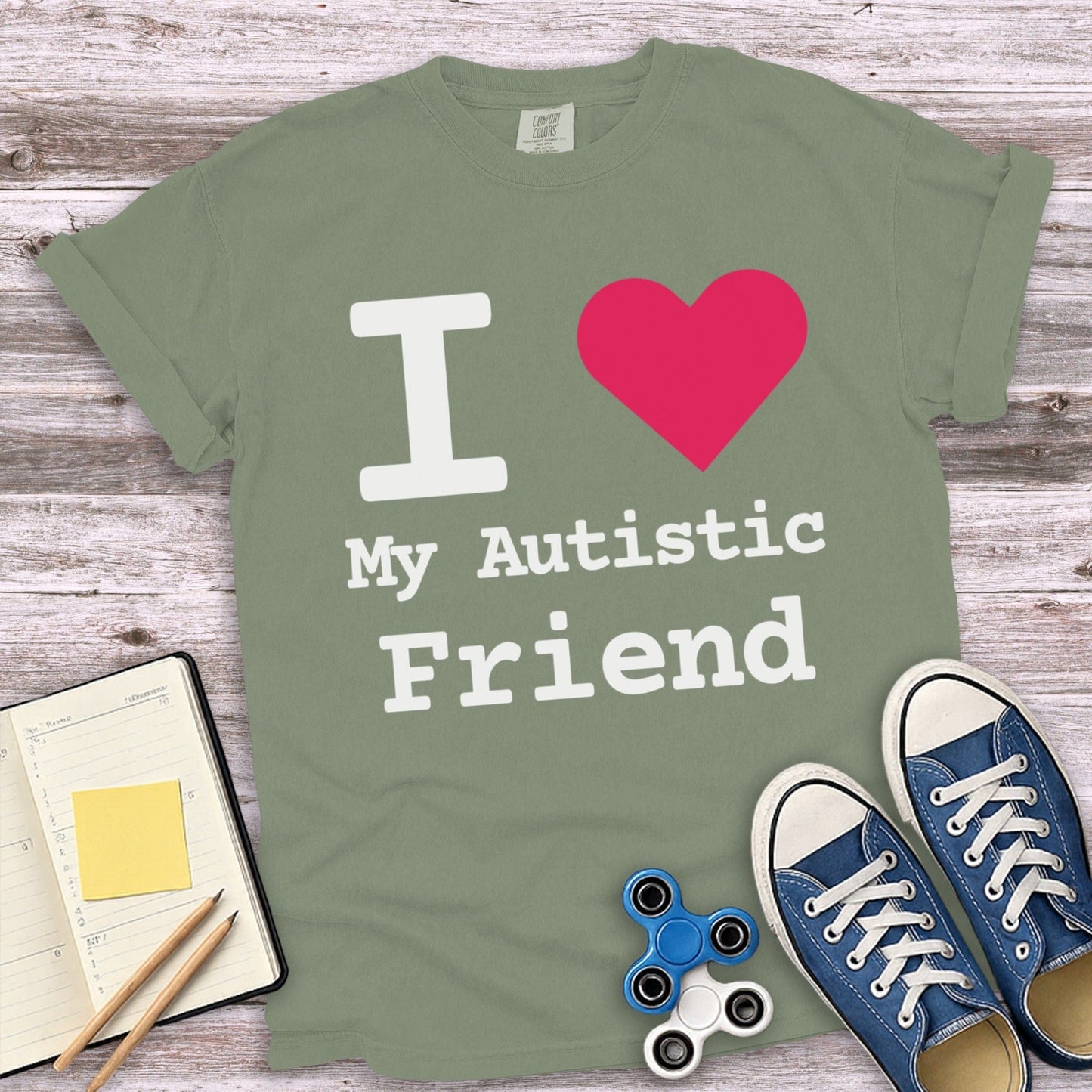 I Love My Autistic Friend Graphic T-shirt product