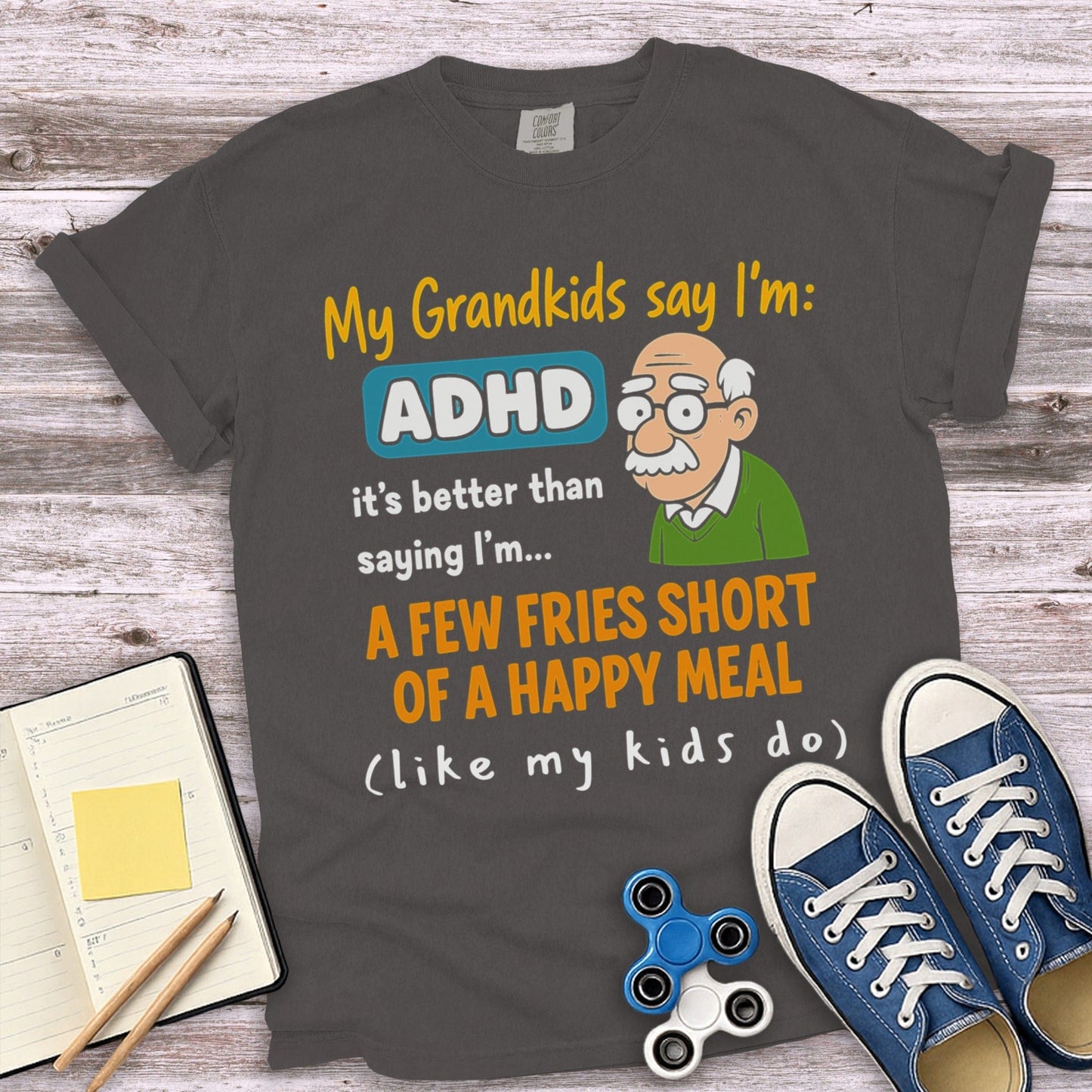Funny ADHD Grandpa A Few Fries Short T-shirt product