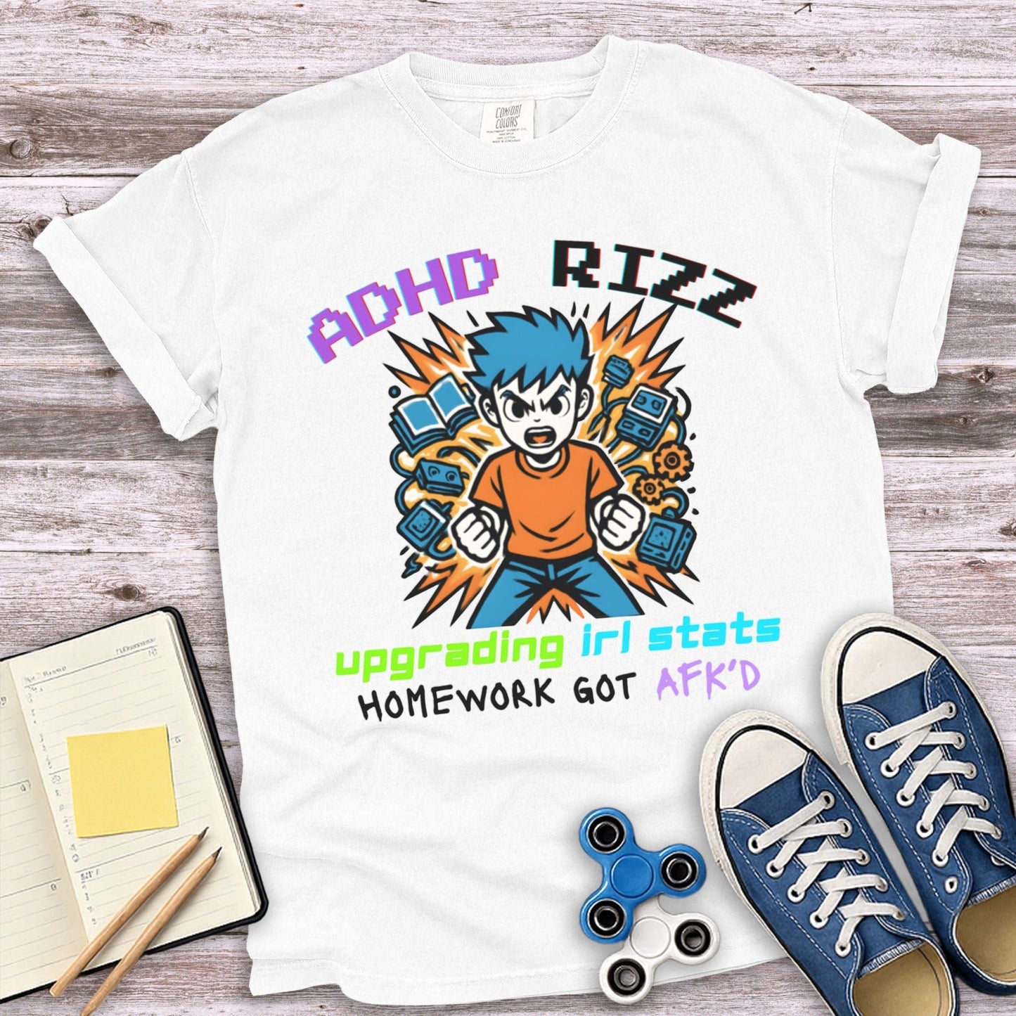 ADHD Rizz Upgrading IRL Stats Homework Got AFK'd product