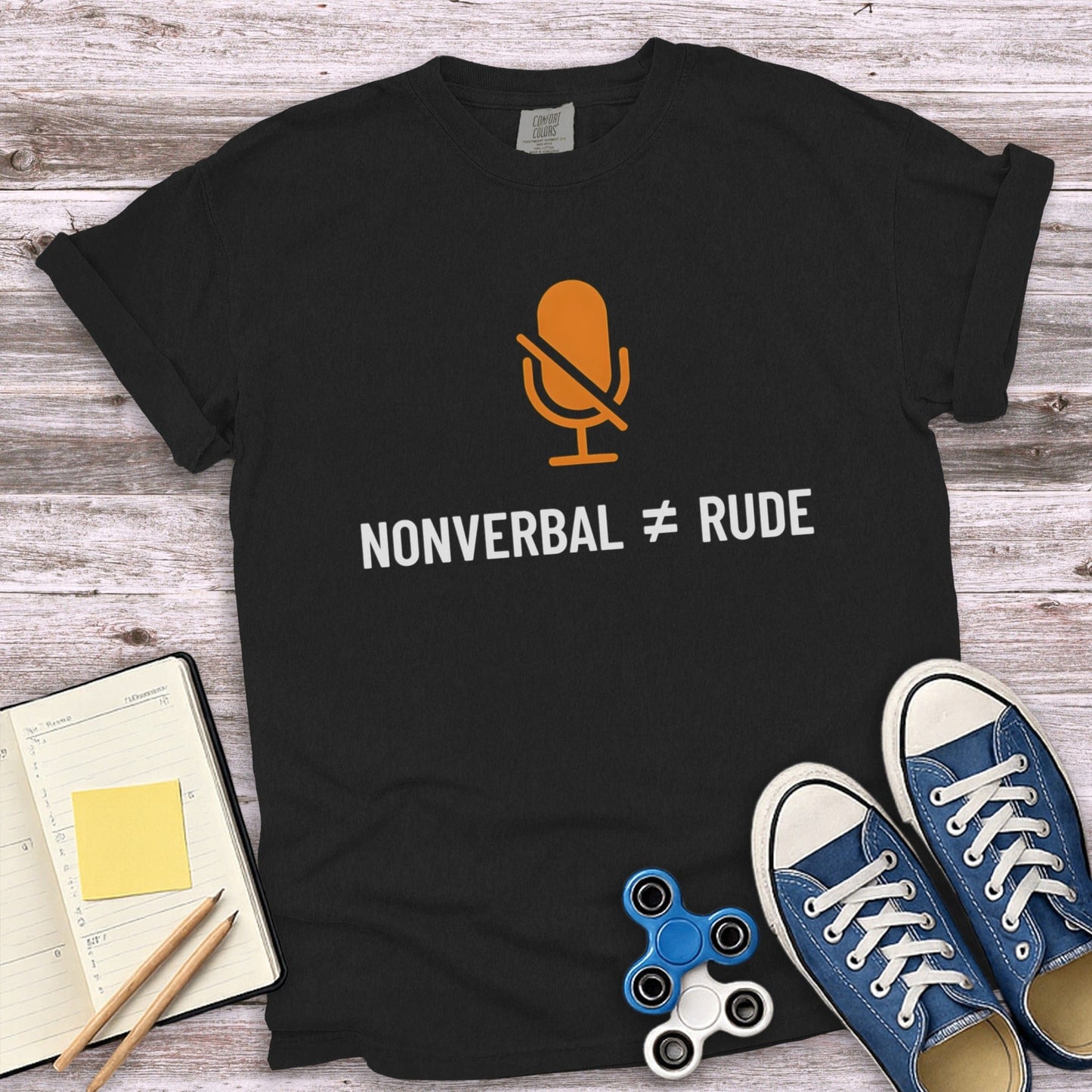 Nonverbal Not Equal Rude T-shirt Statement Tee