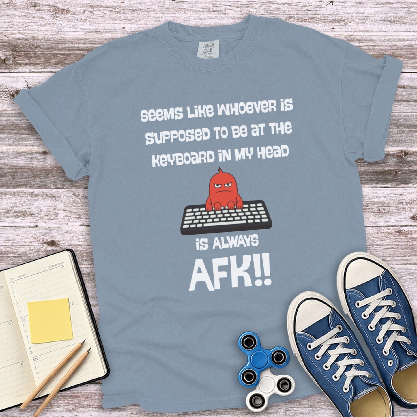 Funny AFK Keyboard Graphic Unisex T-Shirt product type