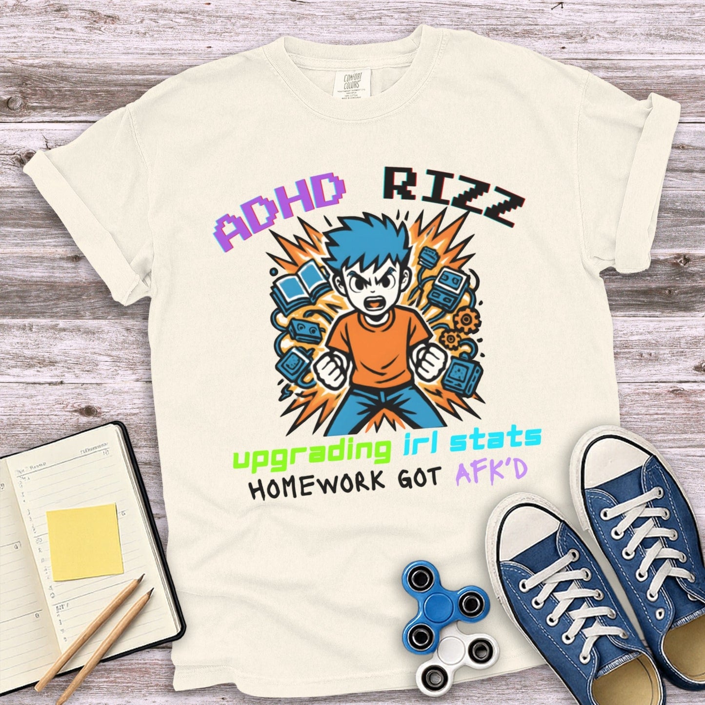 Upgrading IRL Stats ADHD Rizz Homework Got AFK'd product type