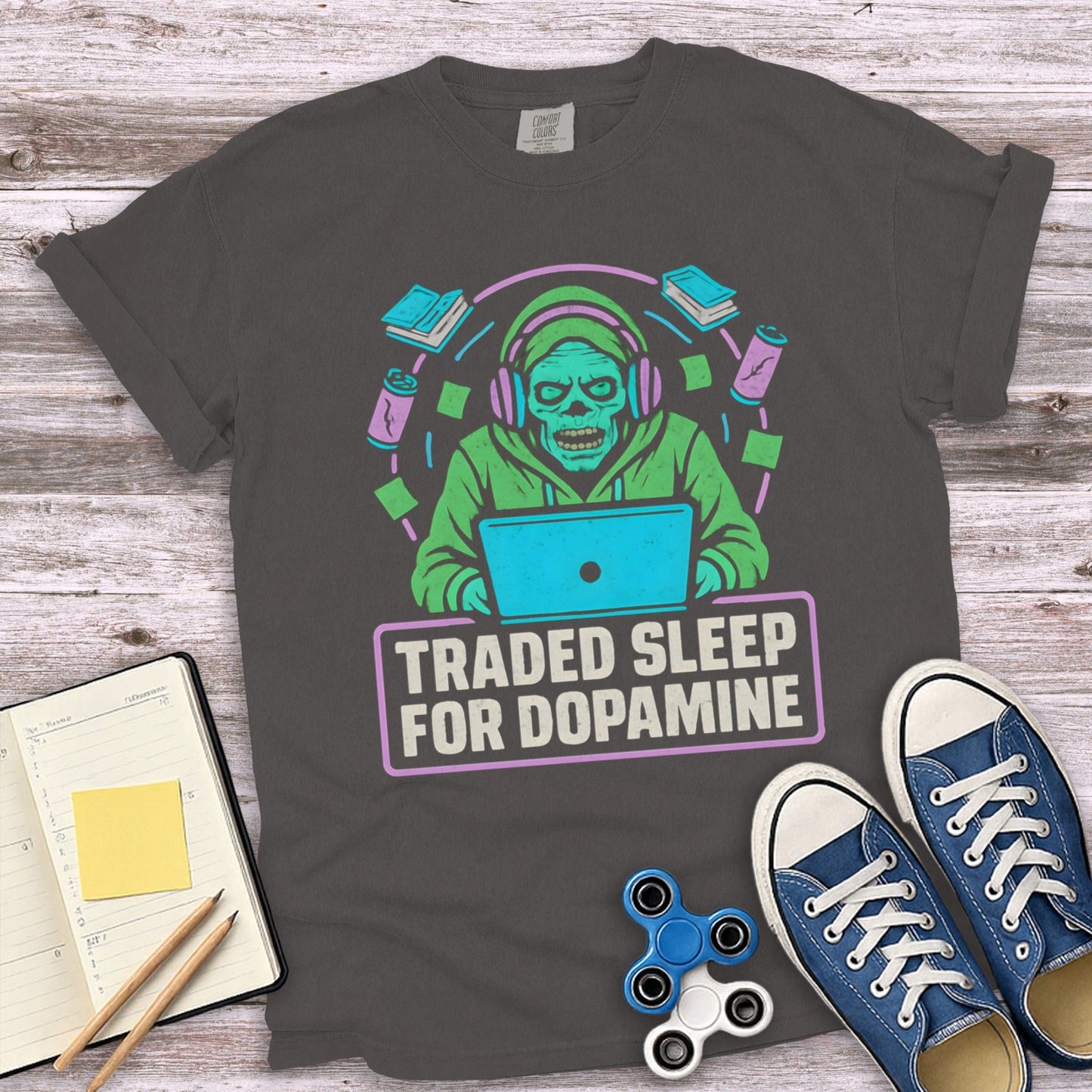 Traded Sleep For Dopamine Graphic T-Shirt product