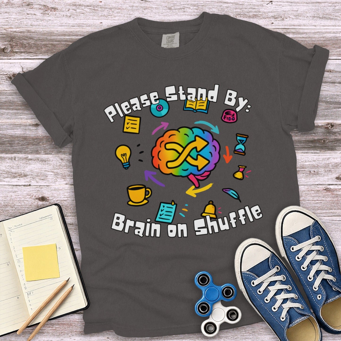 Please Stand By Brain on Shuffle Shirt product type