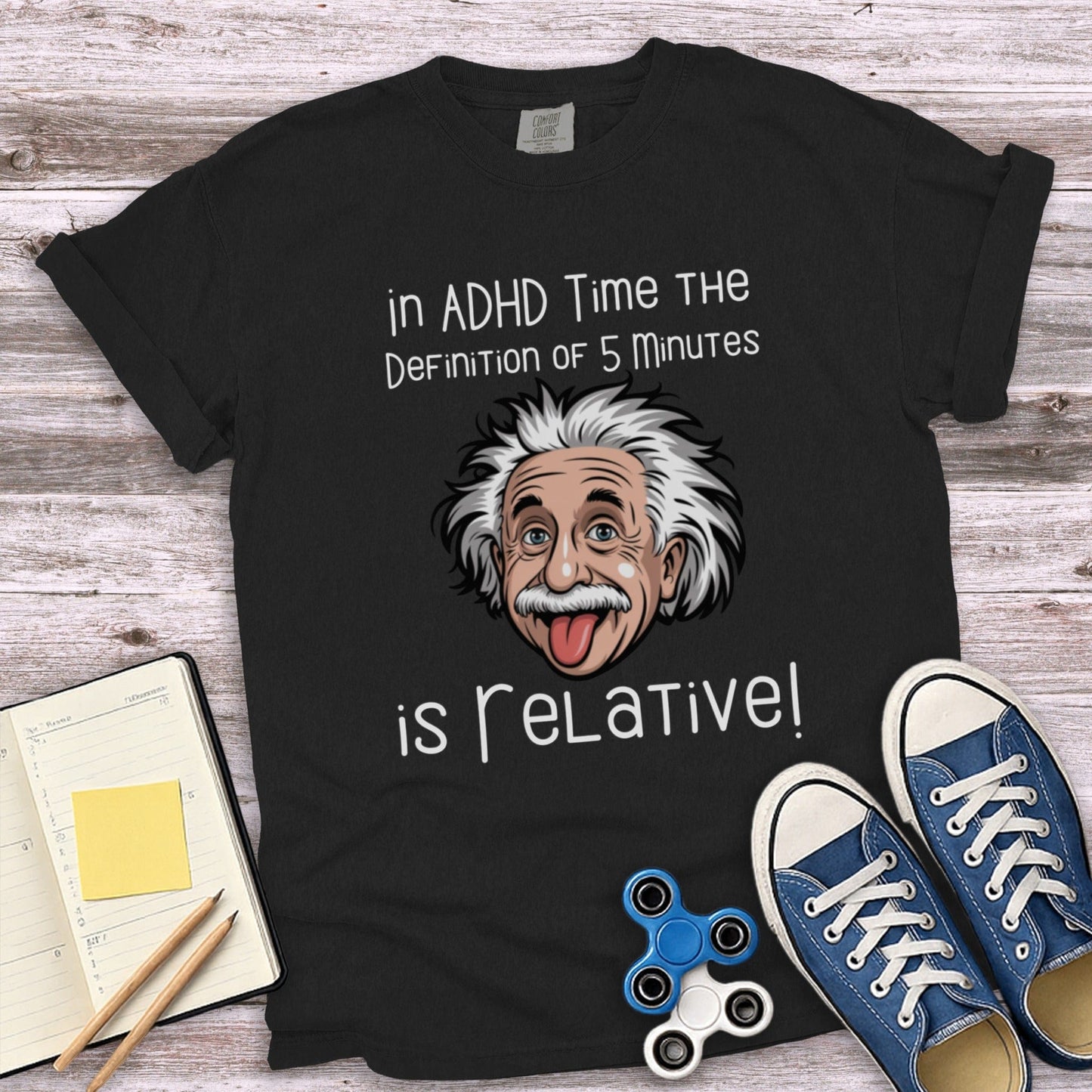 ADHD Einstein Tongue Out Graphic Tee Shirt product