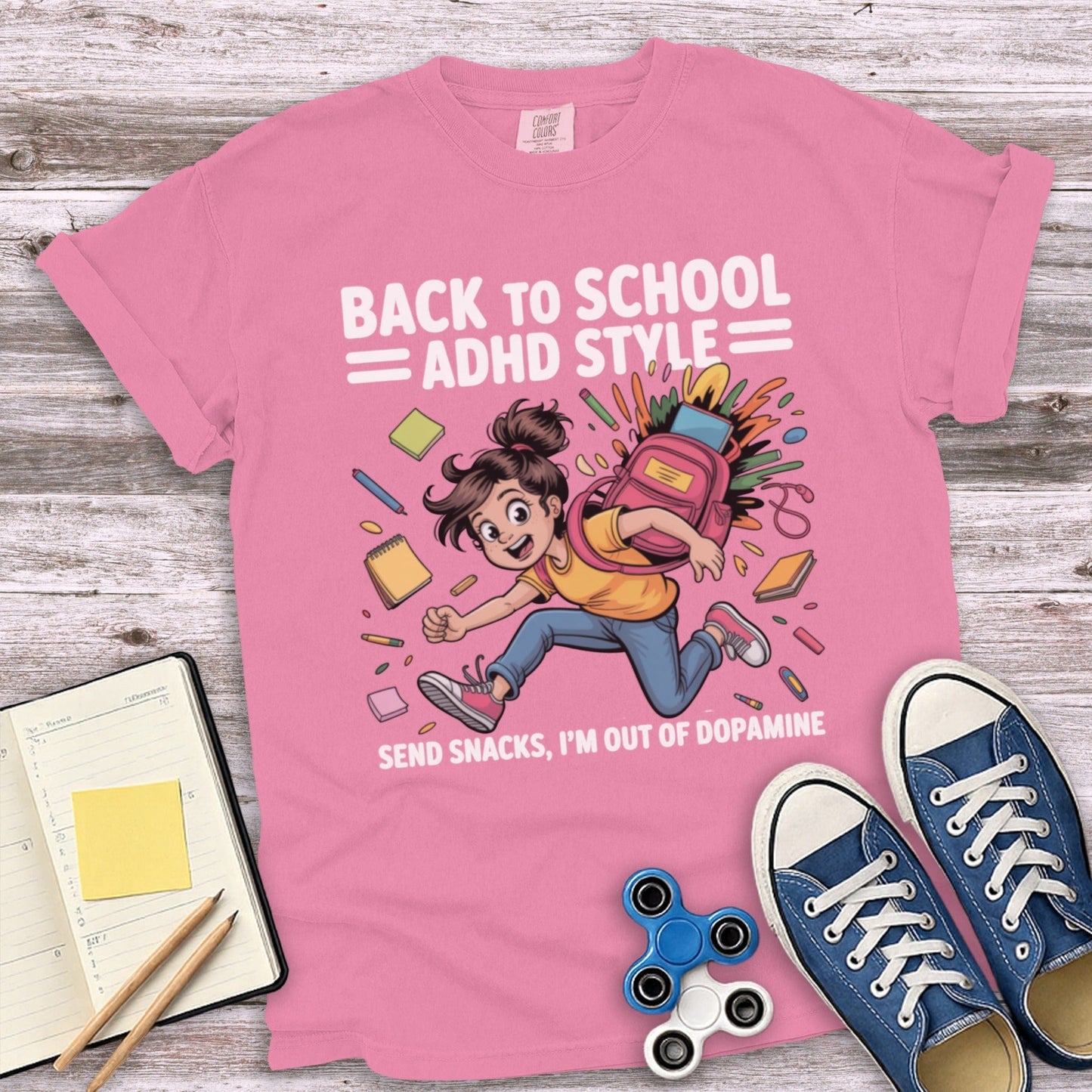 Back to School ADHD Style Pink T-shirt product
