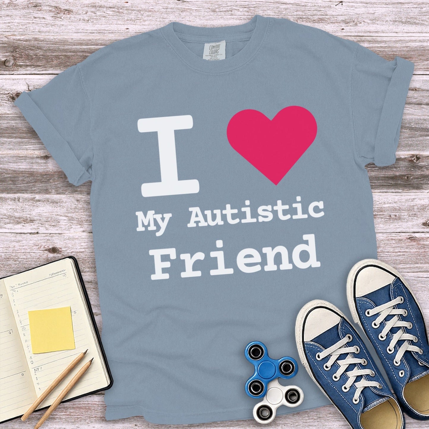 I Heart My Autistic Friend statement t-shirt product