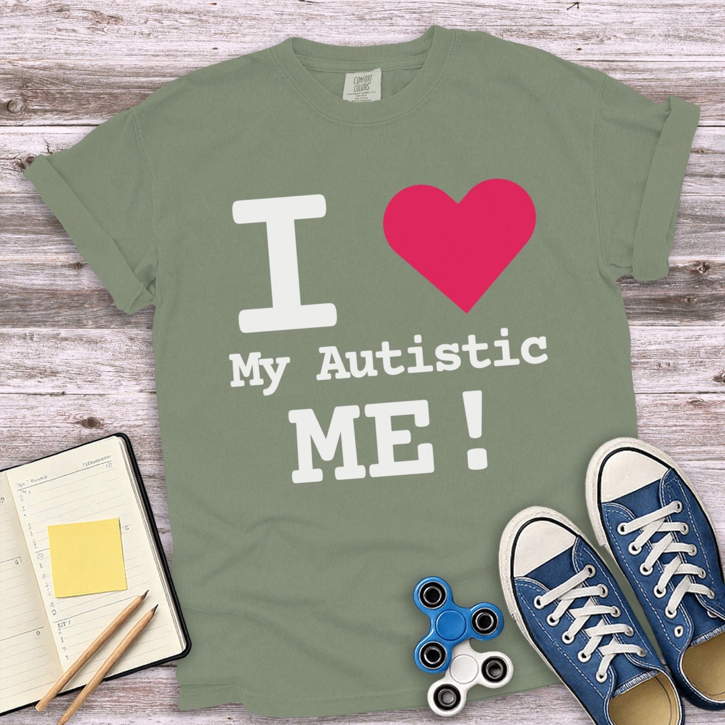 I Heart My Autistic ME Statement Shirt product type