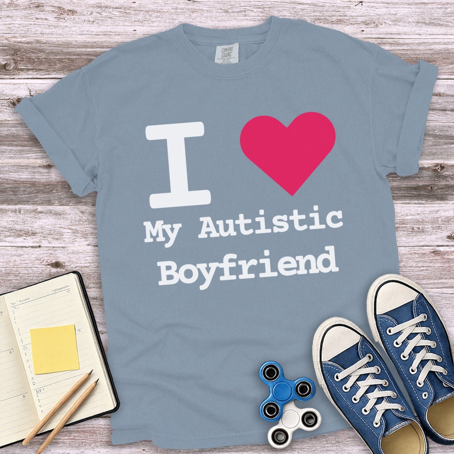 I Love My Autistic Boyfriend Graphic Shirt product