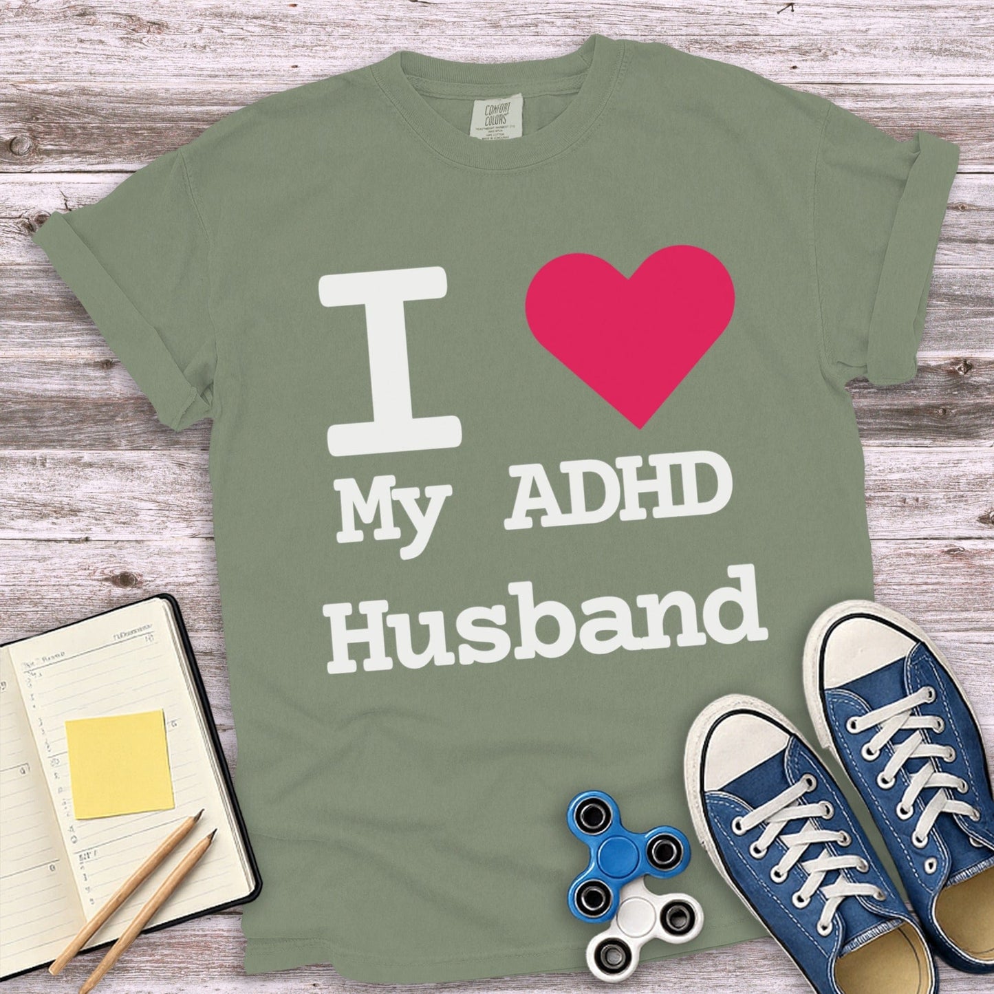 I Love My ADHD Husband Statement T-Shirt product type
