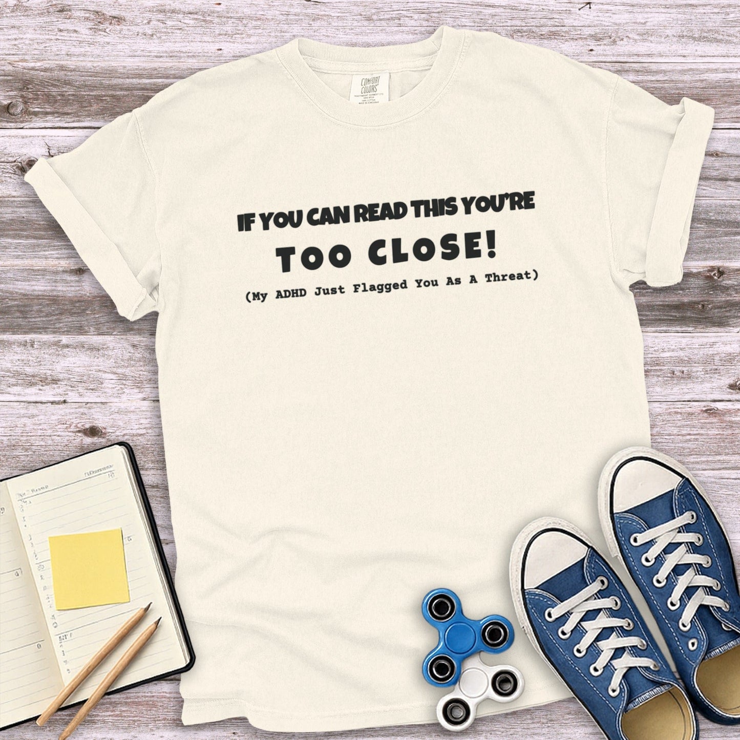 Humorous ADHD Awareness Graphic Tee product type