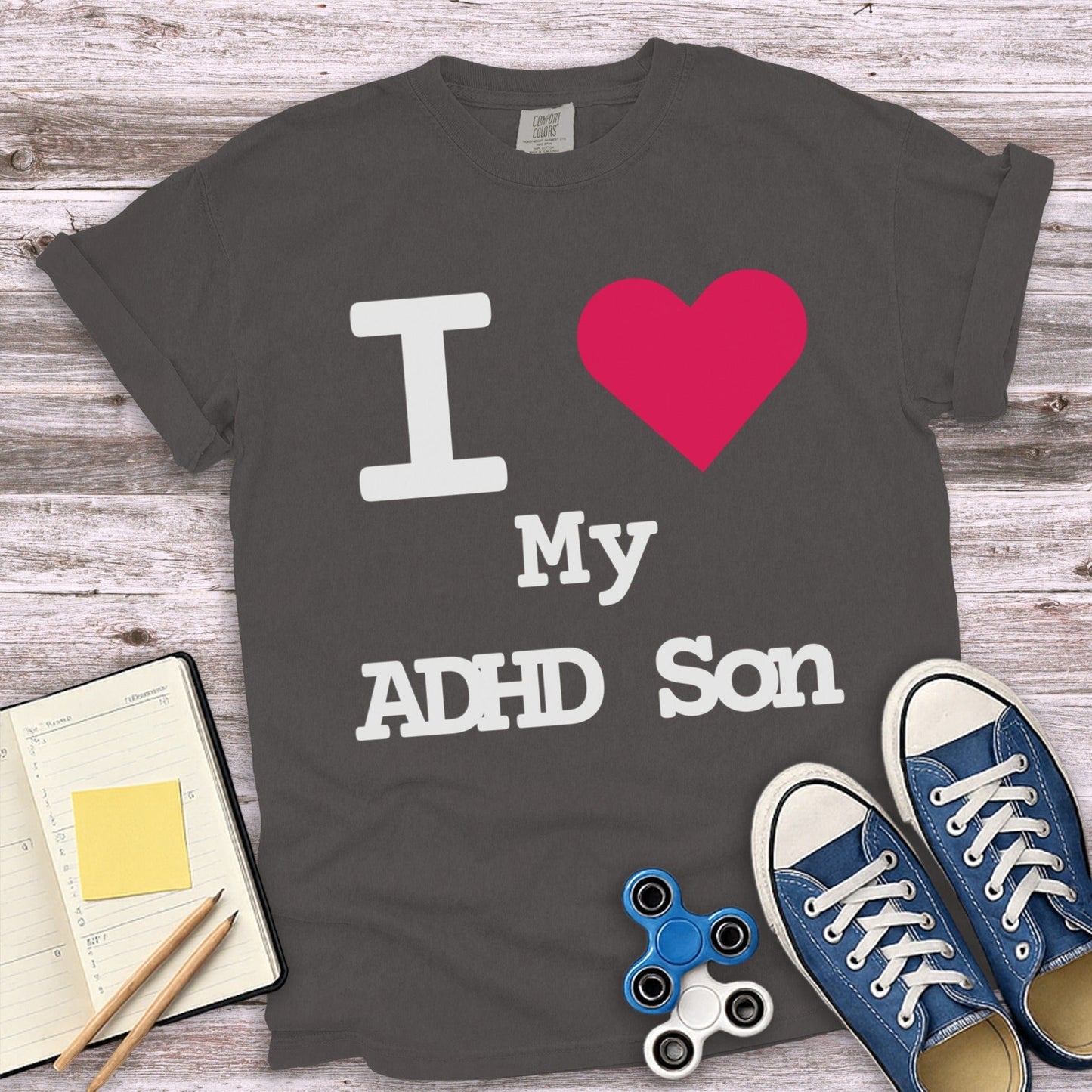 I Love My ADHD Son Graphic T-Shirt Fun Tees product
