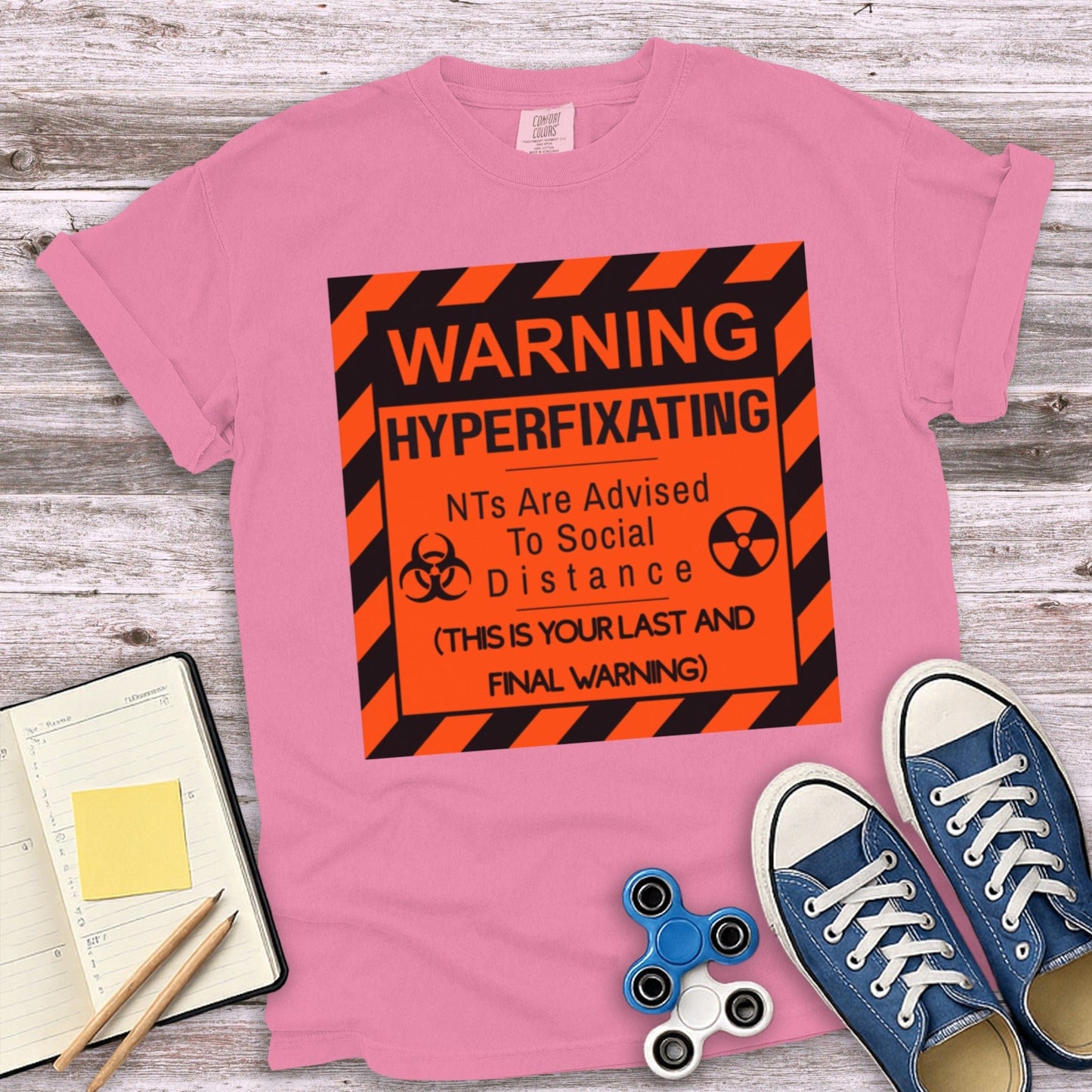 Warning Hyperfixating Social Distance Product Type